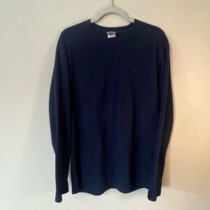 The North Face Navy Blue Long Sleeve Fleece Crew Sweatshirt Size Large